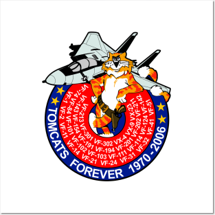 F-14 Tomcat - Tomcats Forever 1970- 2006 - Clean Style Posters and Art